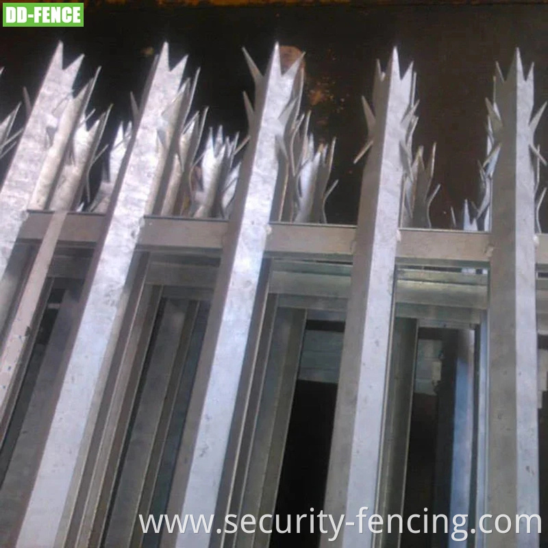 L Type Hot Dipped Galvanized Security Garden Steel Picket Fencing Panel Metal Palisade Fence Prices